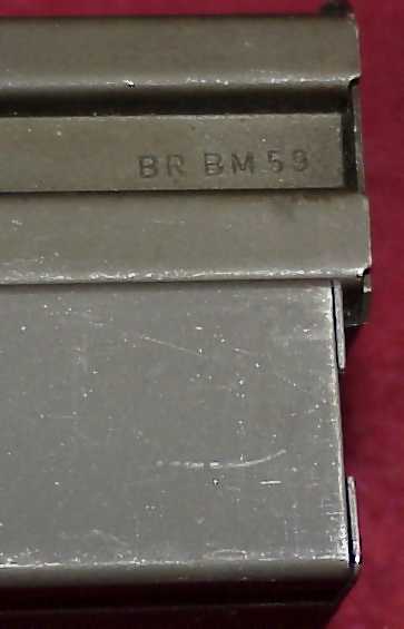 M14 (bottom) and BM 59 (top) Magazines, Rear Closeup